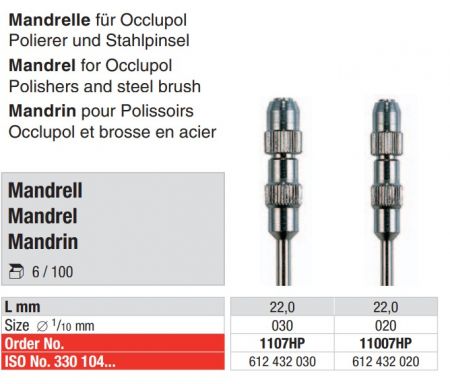 Occlupol Mandrell für 20/2 mm