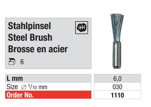 Stahl-Pinseleinsatz für Adapter 1107