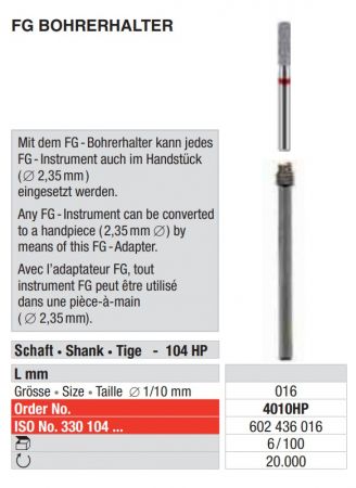 FG Bohrerhalter mit Feder HP