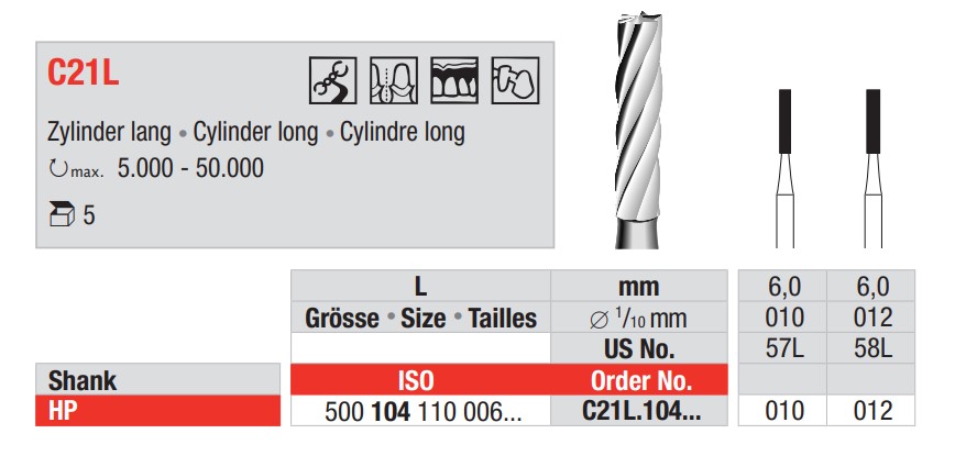 HM Bohrer HP - Zylinder