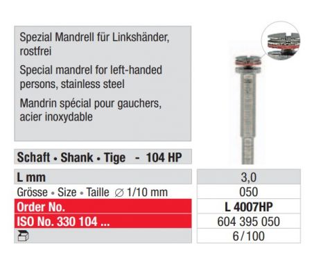 Schraubmandrell 305 RF / 050