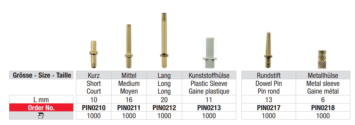 Rundstift lang - ohne Hülse