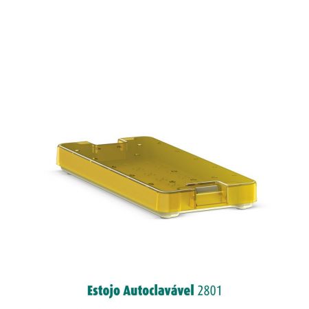 AUTOCLAVABLE CASE - MODEL 2801 - WITH SILICONE STRIPS - LARGE CAVITIES1 case 186X81X18mm   2 silicon