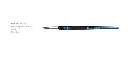 MPF Spring Brush, Kolinsky Size 6, Light Blue