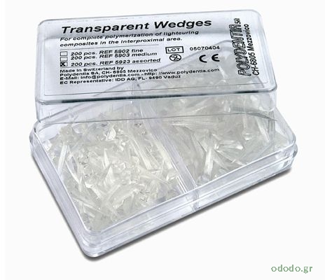 Transparent Wedges assorted - 200 pcs fogászati ék vegyes