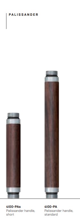 Wooden handle in palissander, short