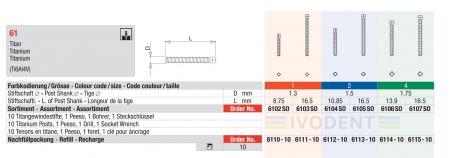 Pin Master Active Sortiment - Gr.1 kurz, rot