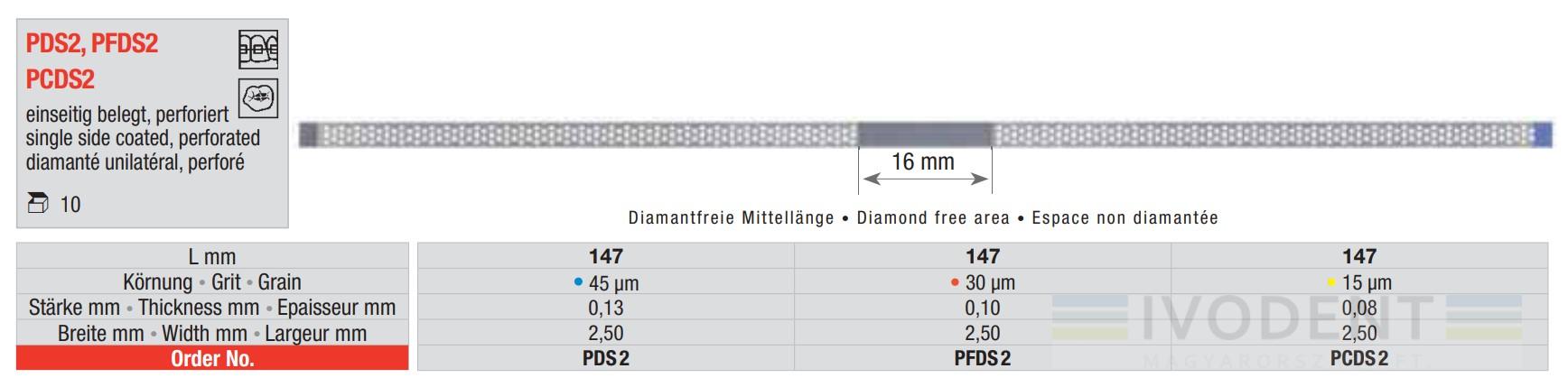 Diamantstreifen perforiert DST