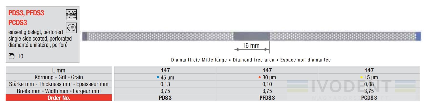 Diamantstreifen perforiert DST