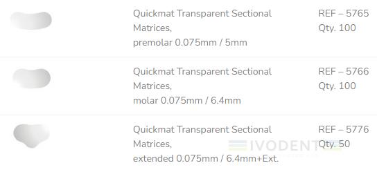 Quickmat transzparens szekcionált matrica 6.4mm, 100 db