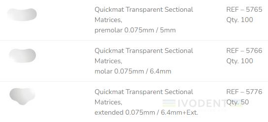 Quickmat transzparens szekcionált matrica 6.4mm, 100 pcs