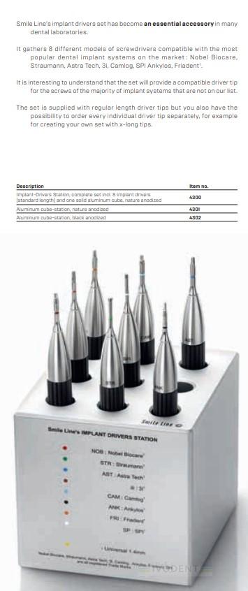 Implant Drivers station, set with 8 drivers & cube