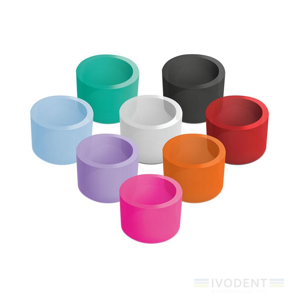 SILICONE RINGS FOR CODING INSTRUMENTS - AC - PINK - HEXAGONAL120 units + 1 organizer case for silico