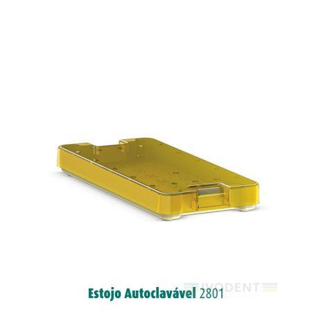 AUTOCLAVABLE CASE - MODEL 2801 - WITH SILICONE STRIPS - LARGE CAVITIES1 case 186X81X18mm + 2 silicon